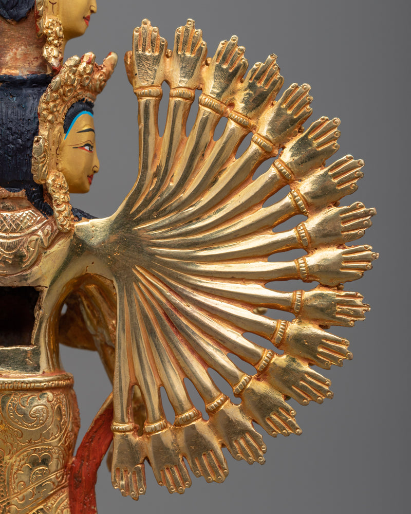 1000 Armed Chenrezig | Traditional Bodhisattva Sculpture