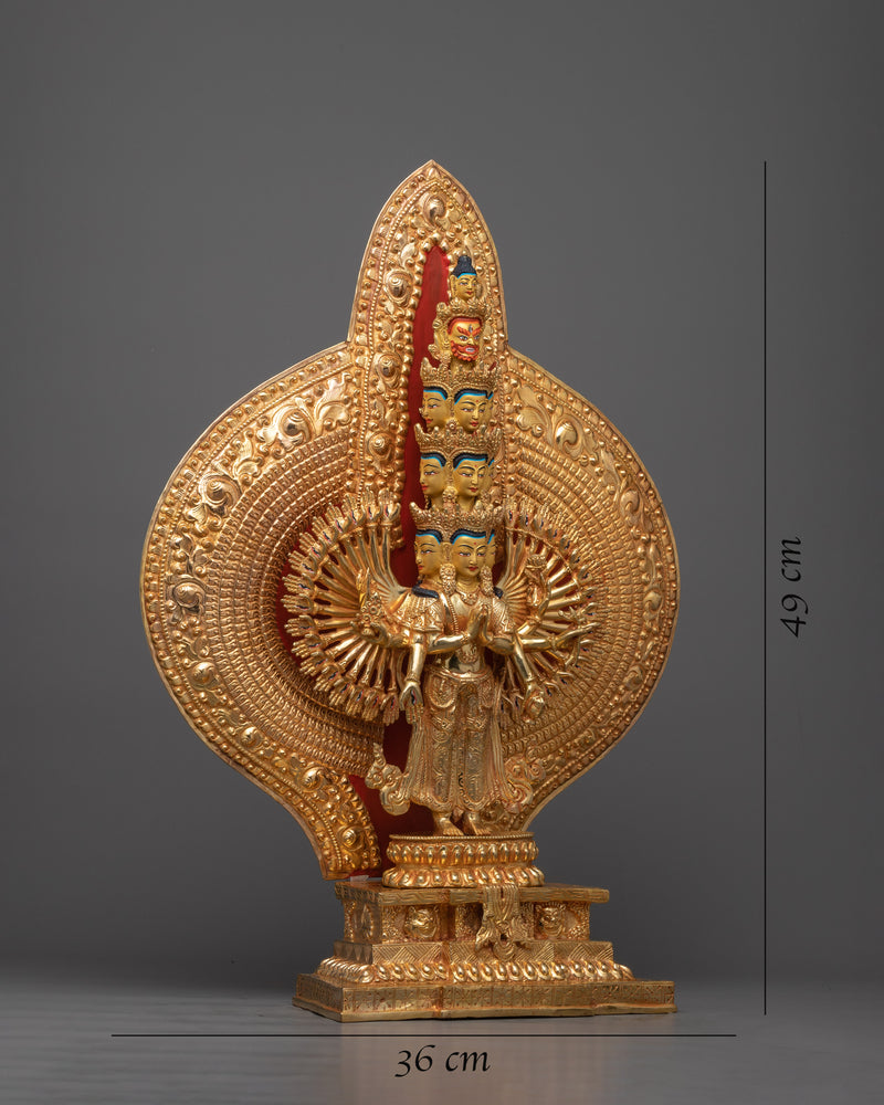 1000 Armed Chenrezig | Traditional Bodhisattva Sculpture