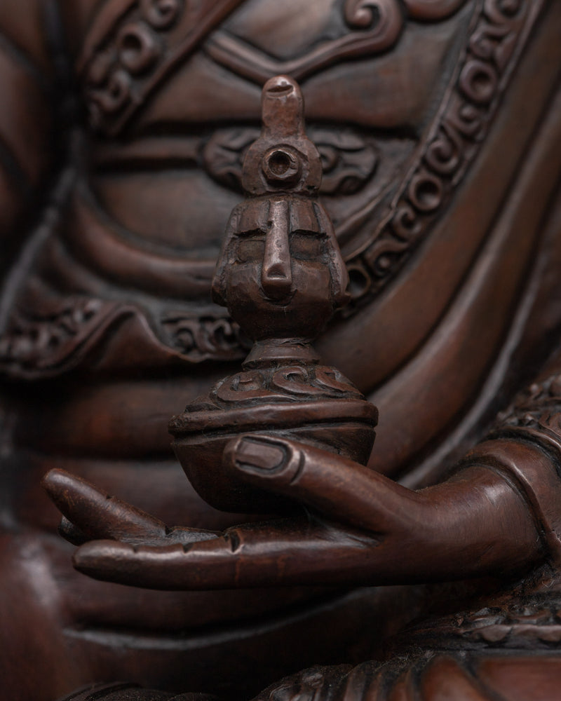 Embrace Divine Wisdom with our Guru Padma Jungne Copper Statue | A Sacred Masterpiece