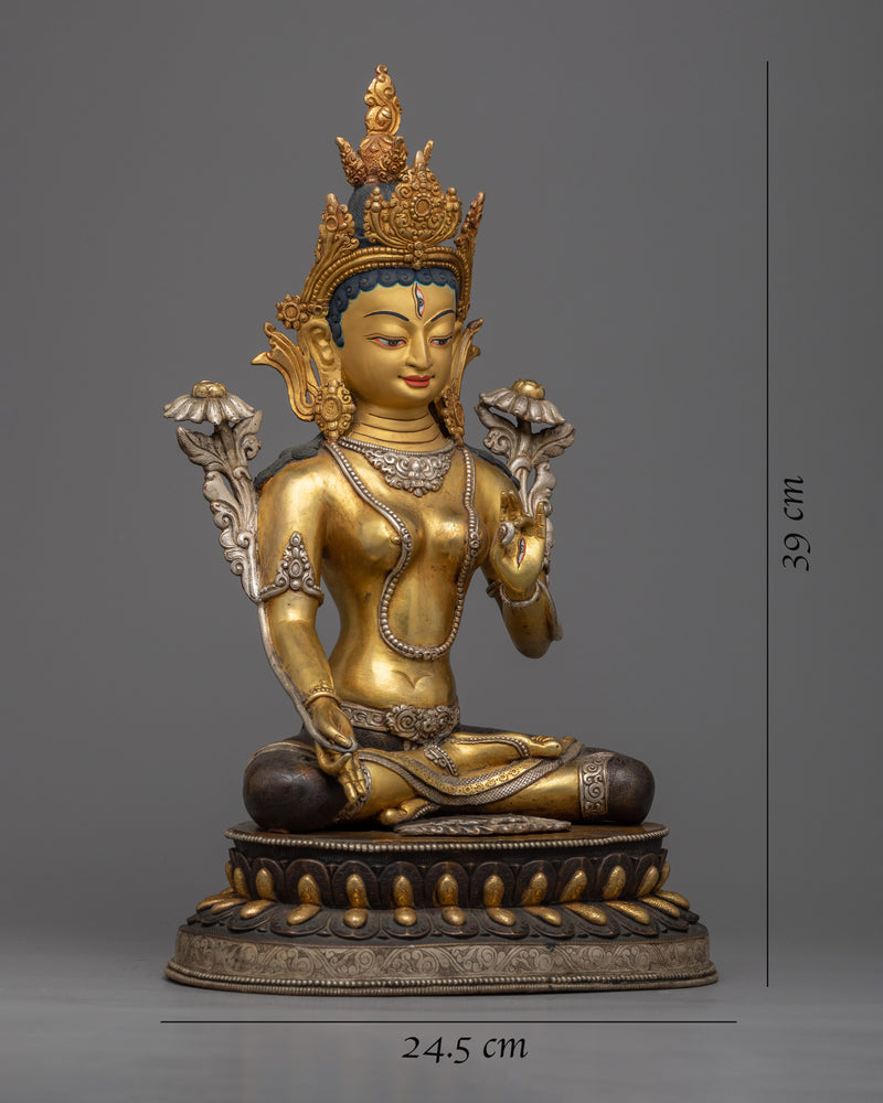 White Tara Sculpture | Embodiment of Compassion and Protection