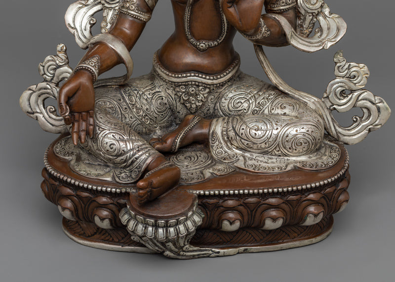 Oxidized Green Tara Sculpture | Experience Divine Compassion