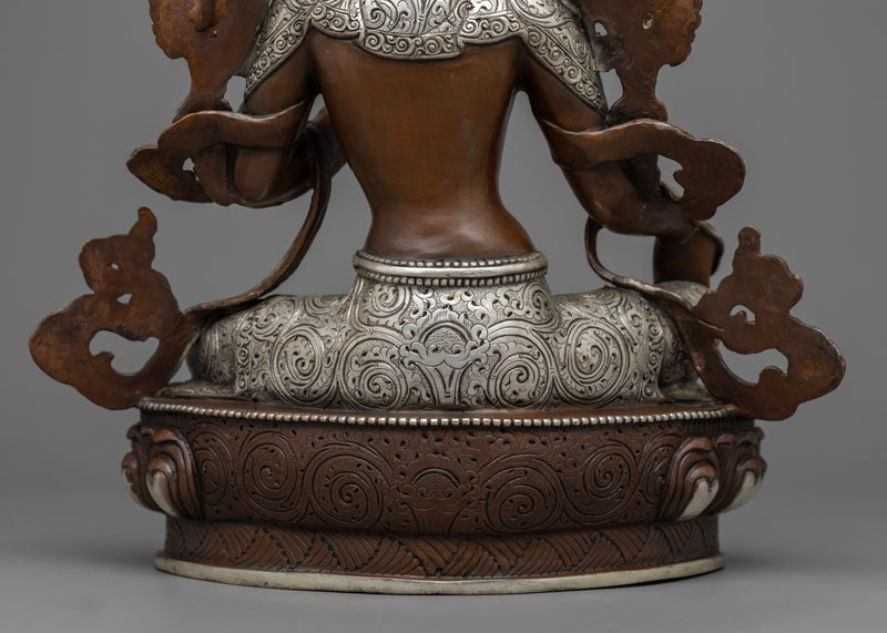 Oxidized Green Tara Sculpture | Experience Divine Compassion