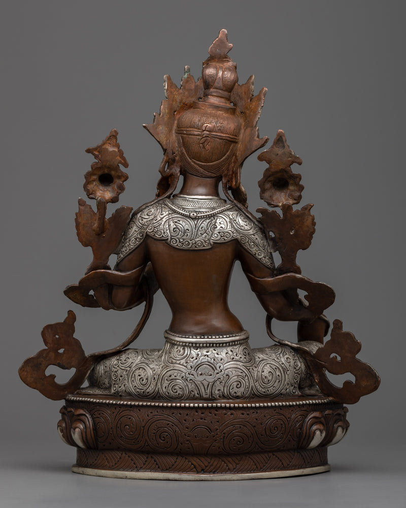 Oxidized Green Tara Sculpture | Experience Divine Compassion