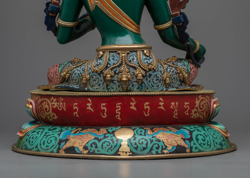 Experience Divine Compassion with our Green Tara Artwork | Himalayan Artcraft