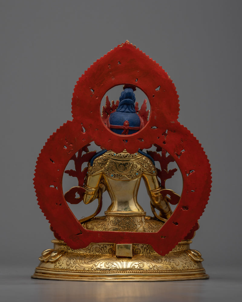 Gold-Gilded White Tara Statue | Experience Divine Compassion