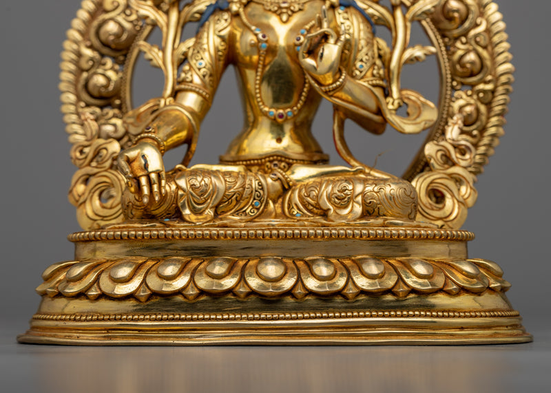 Gold-Gilded White Tara Statue | Experience Divine Compassion