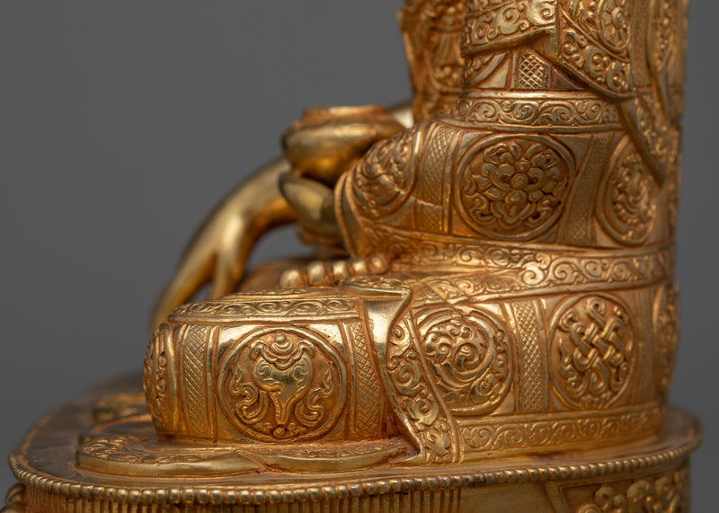 Gold Gilded Shakyamuni Buddha Statue | Embrace Tranquility