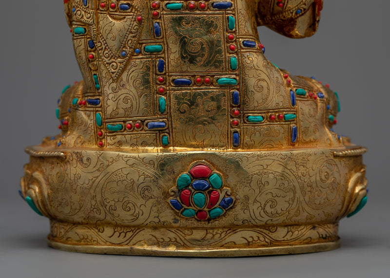 Gold Gilded Tsongkhapa Statue | Discover Enlightenment with our Sculpture