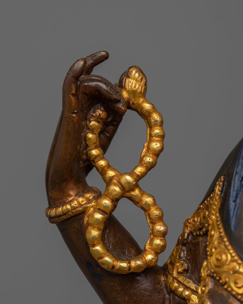 Beautiful Chenrezig Sculpture | 24k Gold Gilded Masterpiece