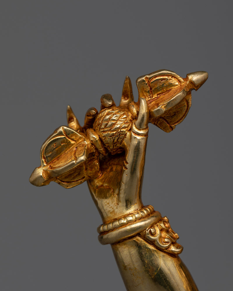 Golden Vajra Pani Statue | A Symbol of Fearlessness and Protection