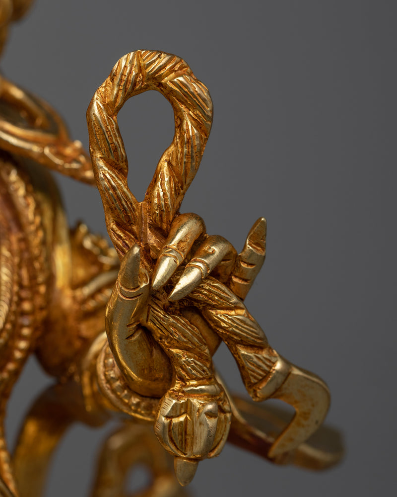 Golden Vajra Pani Statue | A Symbol of Fearlessness and Protection