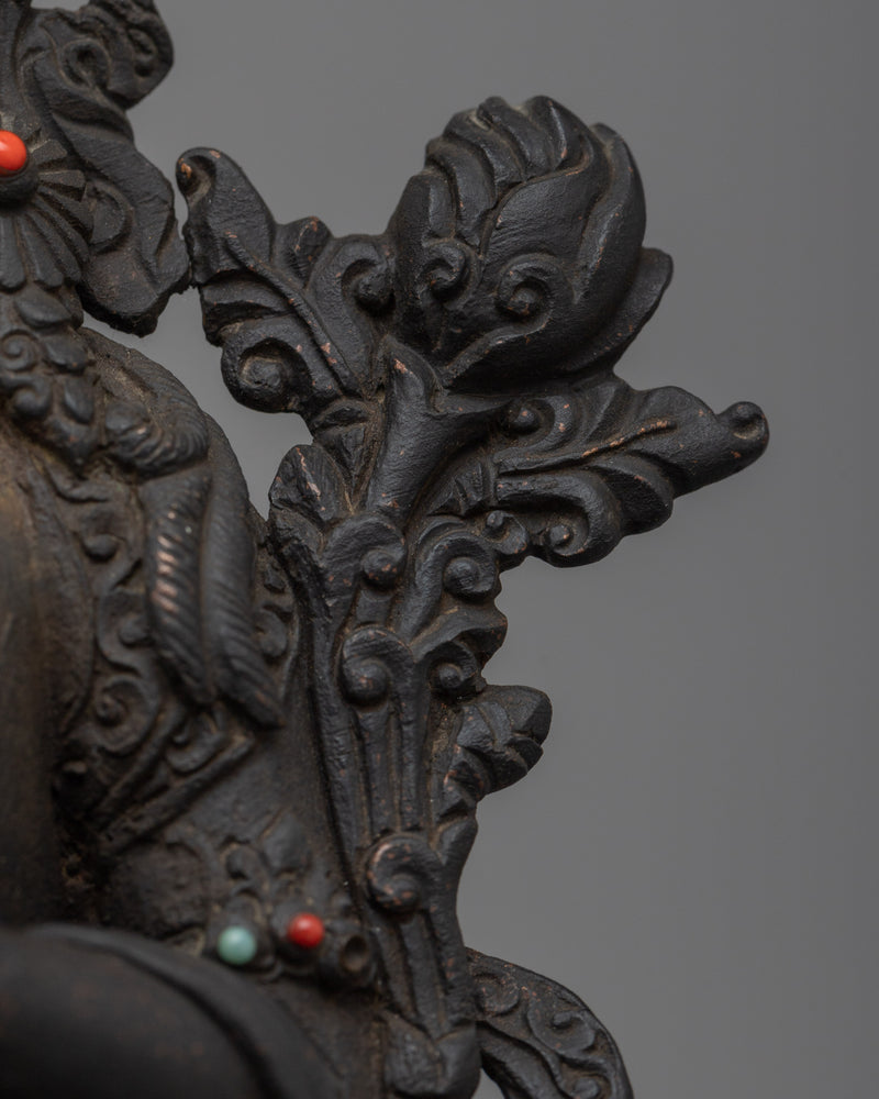 Antique Looking Green Tara Statue | Embrace Compassion and Artwork