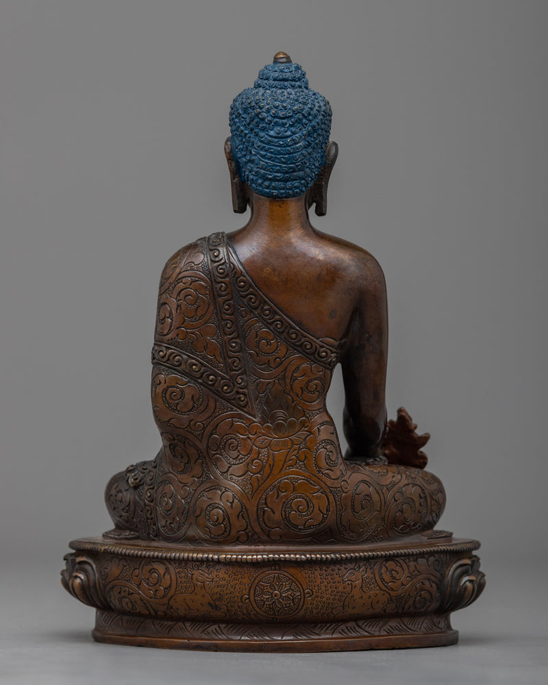 Medicine Buddha Oxidized Statue | A Harmonious Blend of Healing and Artistry