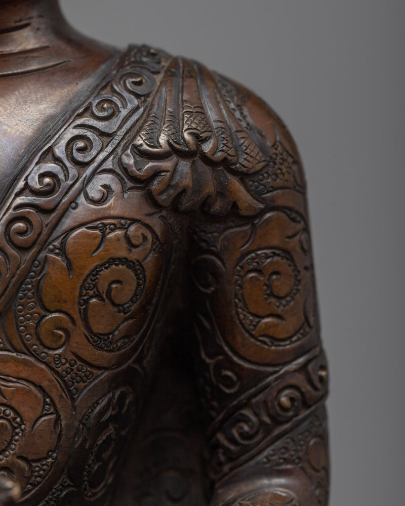 Medicine Buddha Oxidized Statue | A Harmonious Blend of Healing and Artistry