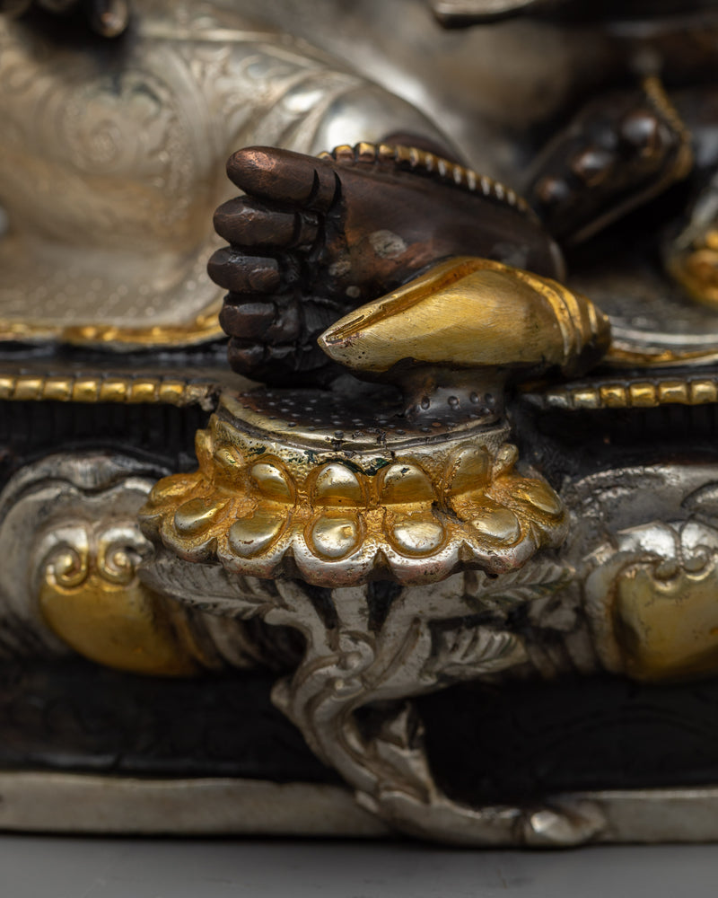 Wealth Deity, Yellow Dzambhala Statue | Handmade in Traditional Nepali Art