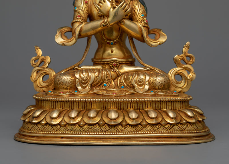 Vajradhara Gold Gilded Statue | A Striking Emblem of Supreme Buddhahood