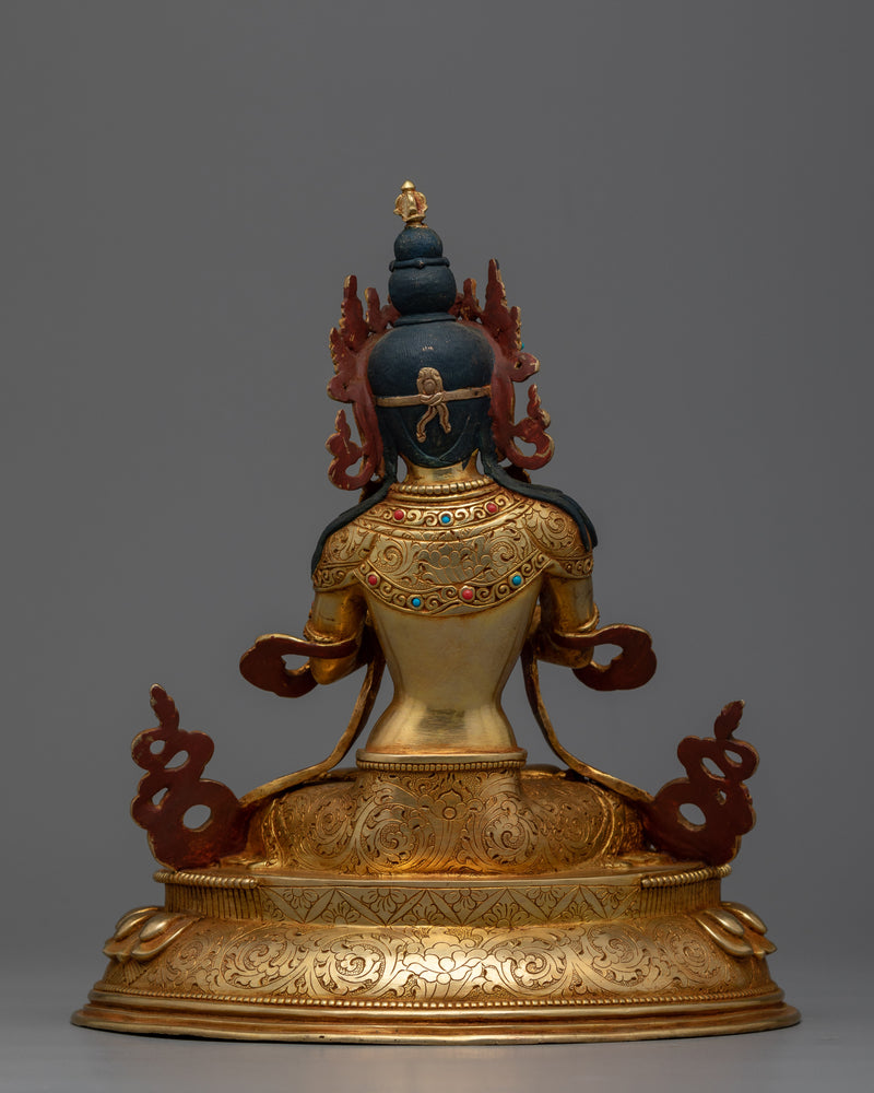 Vajradhara Gold Gilded Statue | A Striking Emblem of Supreme Buddhahood