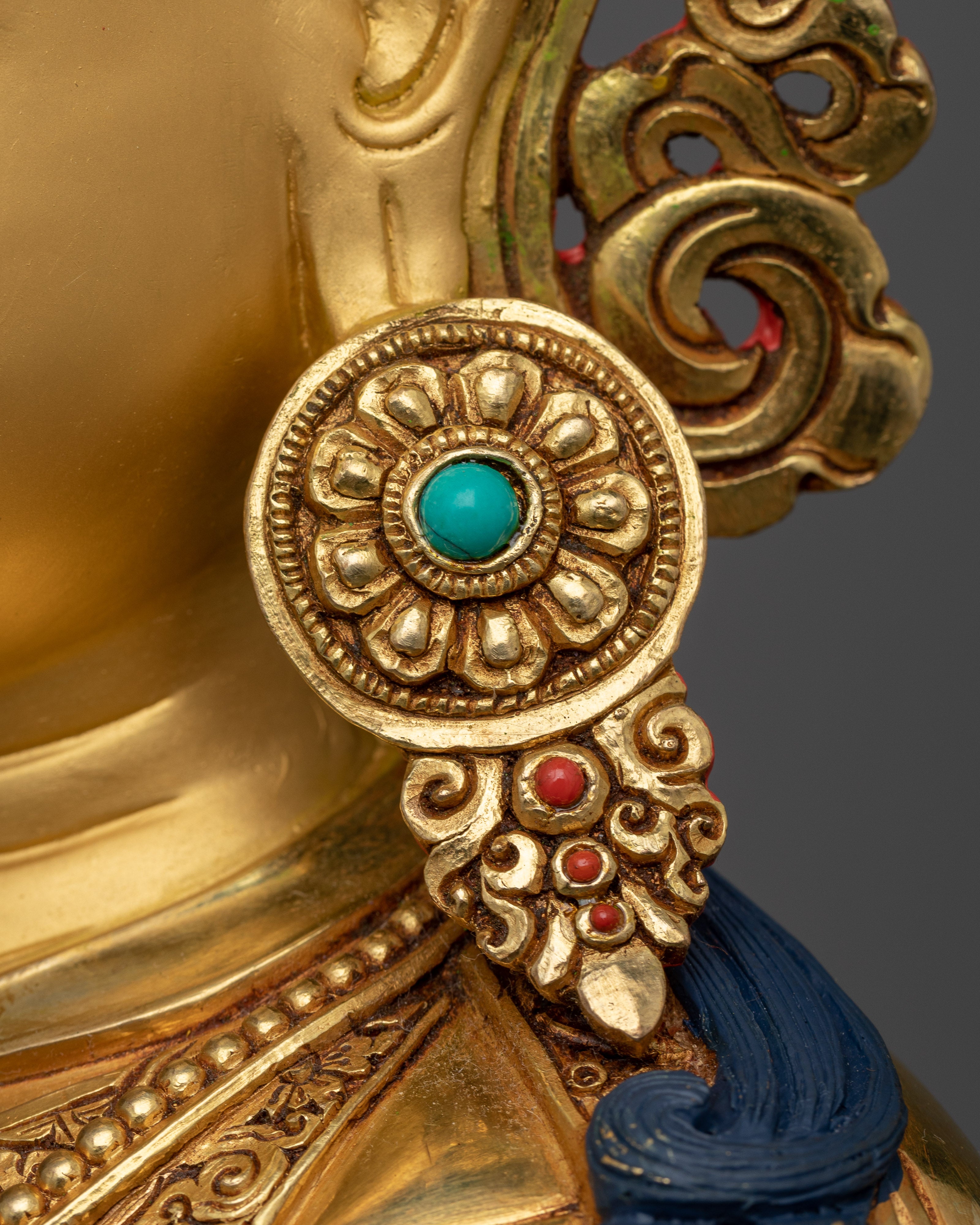 Gururinpoche Gold Gilded Statue | The Source of Vajrayana Buddhism