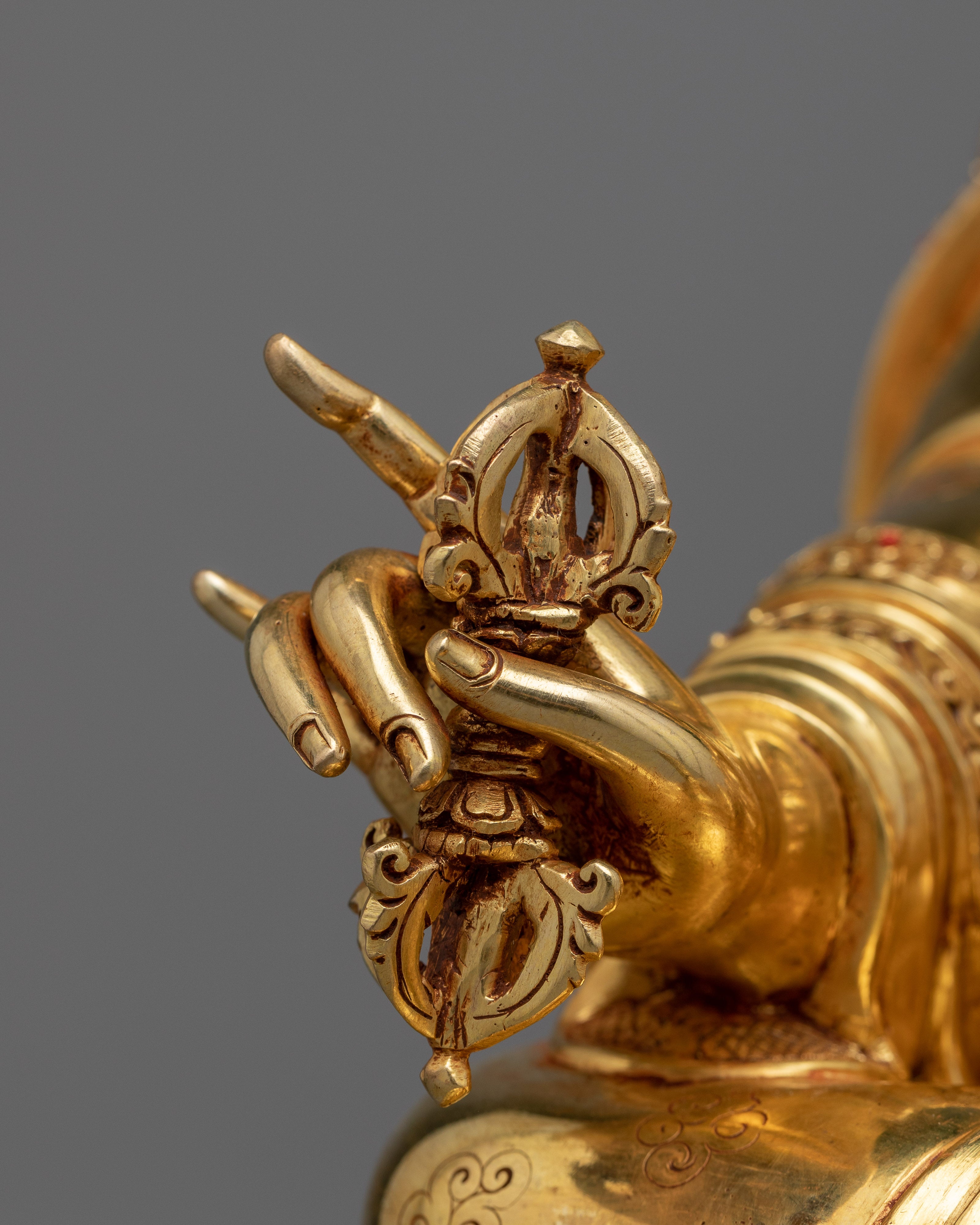 Gururinpoche Gold Gilded Statue | The Source of Vajrayana Buddhism