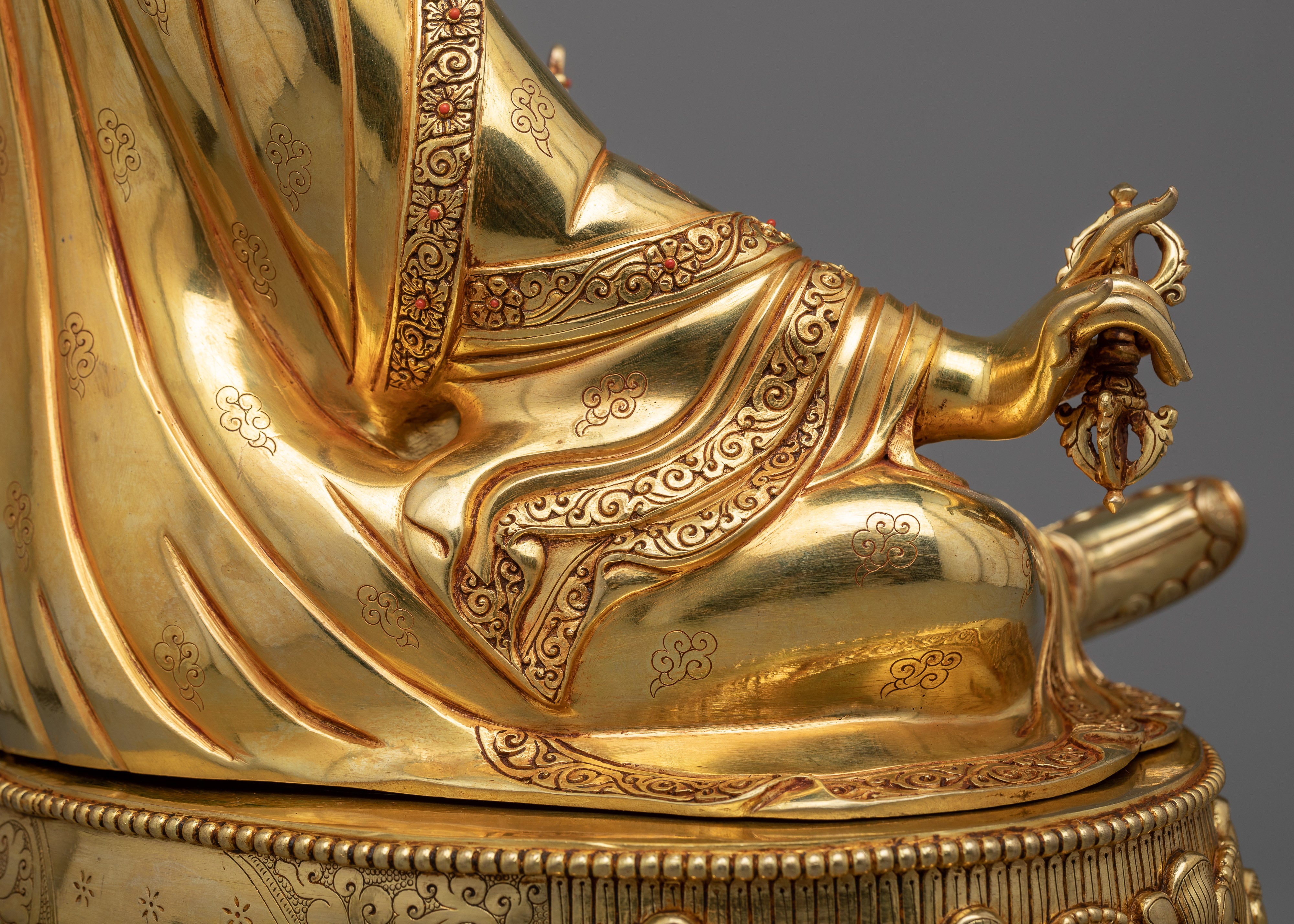 Gururinpoche Gold Gilded Statue | The Source of Vajrayana Buddhism