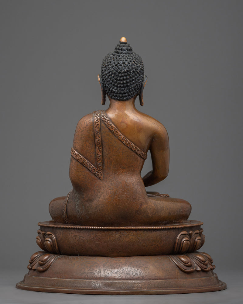 Amitabha Buddha Oxidized Copper Statue | Encounter Serenity with our Handmade Sculpture