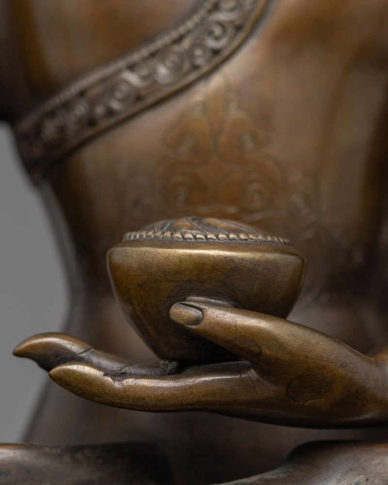 Shakyamuni Buddha Oxidized Copper Statue | Discover Inner Peace with Buddhist Sculpture