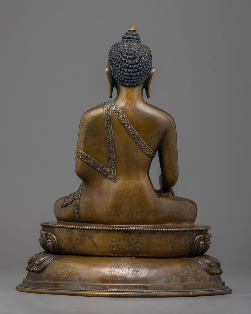 Shakyamuni Buddha Oxidized Copper Statue | Discover Inner Peace with Buddhist Sculpture