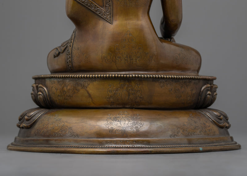 Shakyamuni Buddha Oxidized Copper Statue | Discover Inner Peace with Buddhist Sculpture