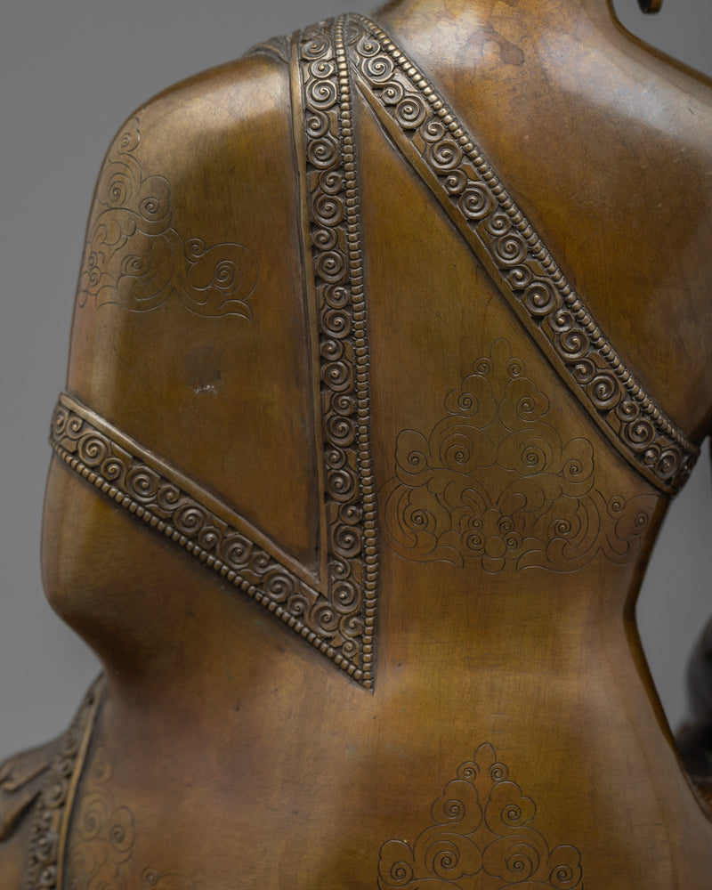 Shakyamuni Buddha Oxidized Copper Statue | Discover Inner Peace with Buddhist Sculpture