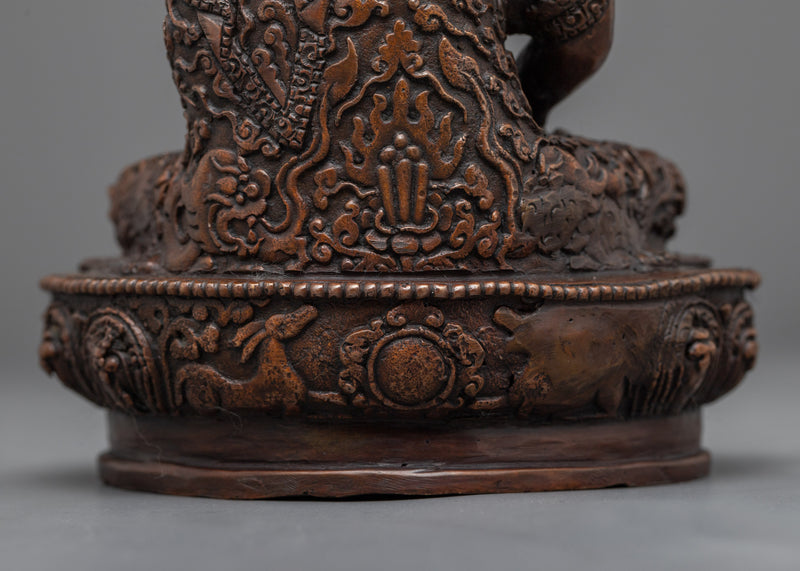 Amitabha Buddha Statue | Elevate Your Spirit with our Oxidized Copper Art