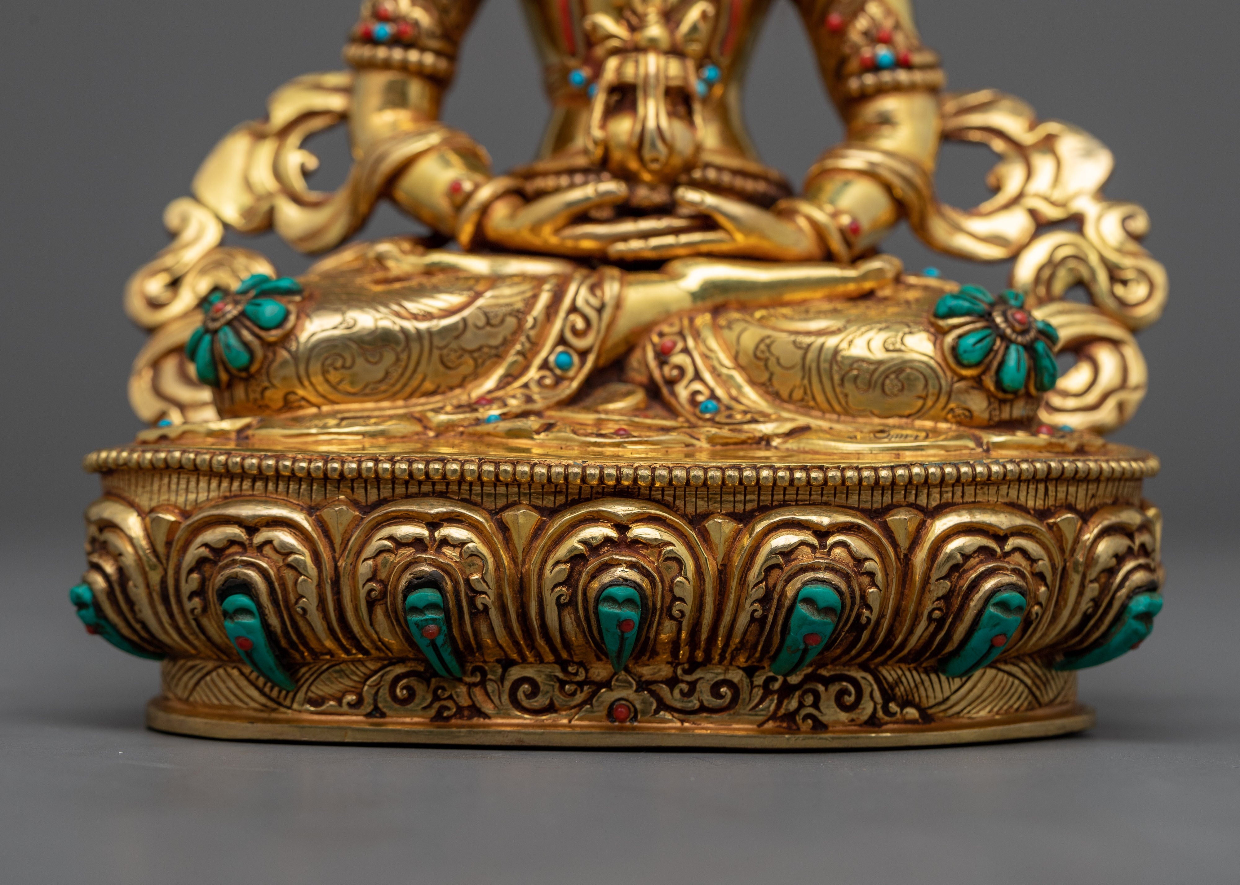 Gold Gilded Tsepame Statue | Connect with Immortality with Amitayus Sculpture