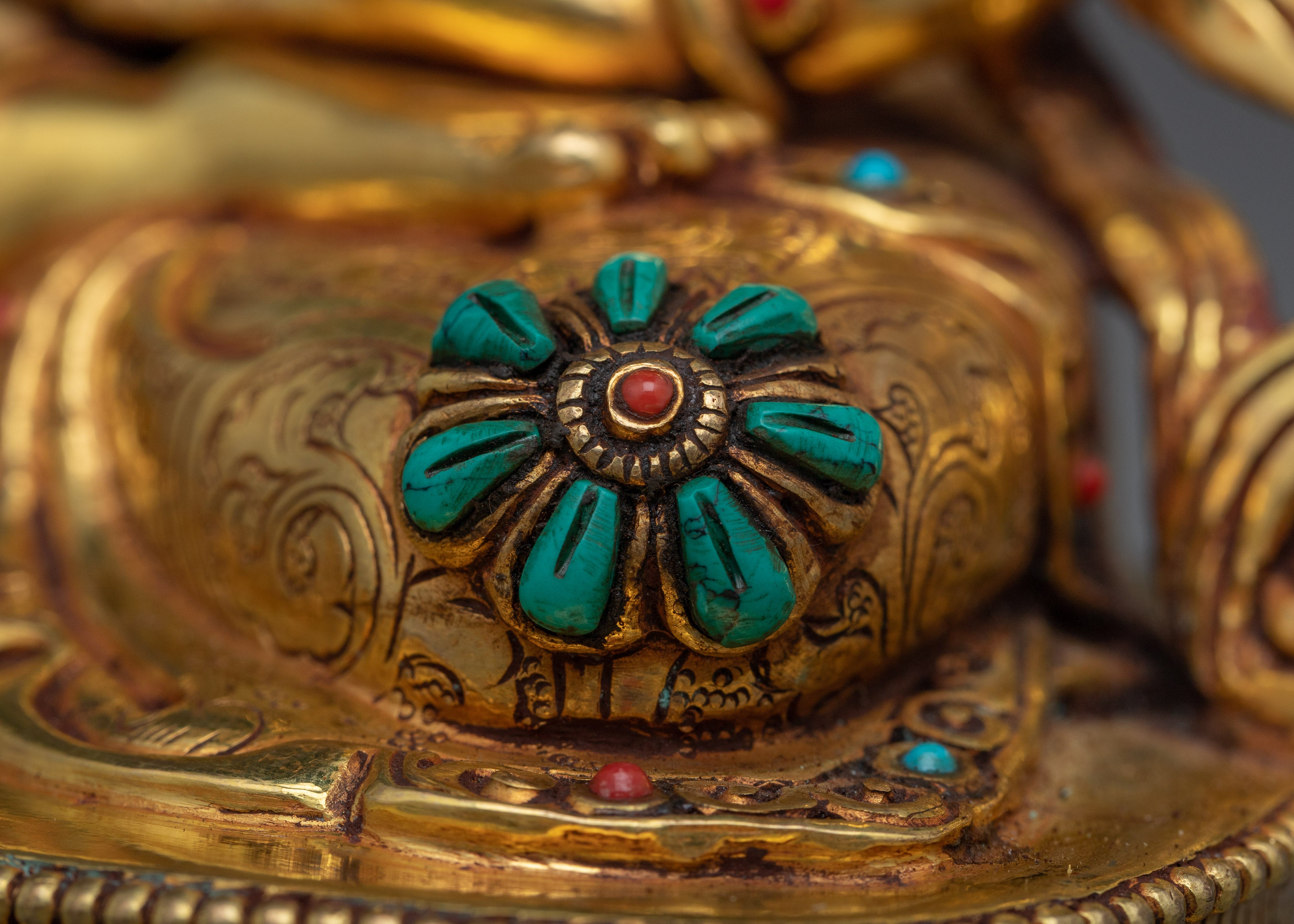 Gold Gilded Tsepame Statue | Connect with Immortality with Amitayus Sculpture