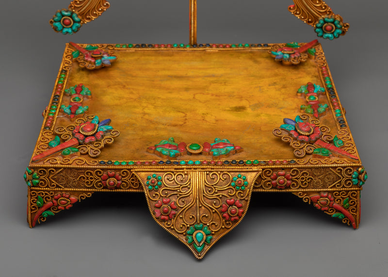 Amitabha Buddha Seated on Throne | Discover Inner Peace with our Handcarved Sculpture