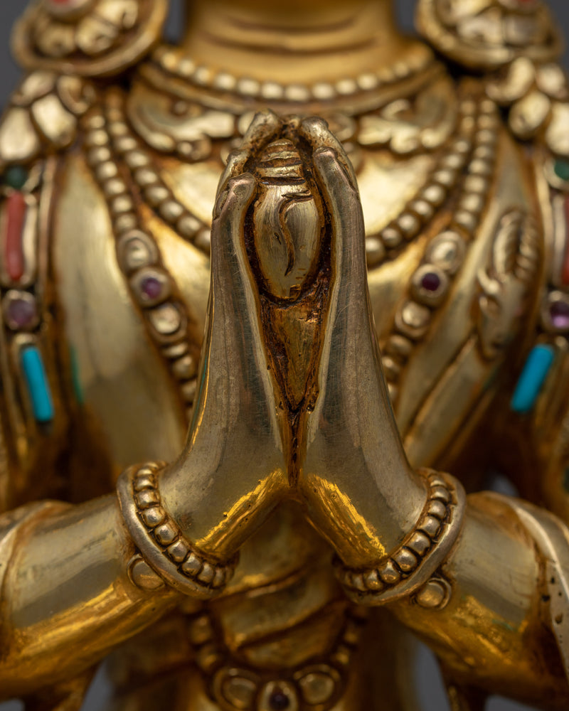 Chenrezig Deity of Compassion Statue | Himalayan Religious Art