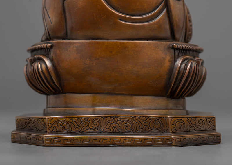 Bronze Finished Shakyamuni Buddha Statue | Captivating Serenity in Oxidized Copper