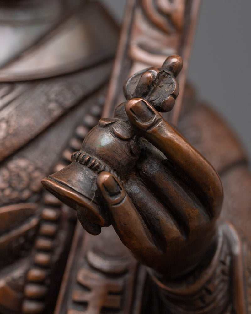 Ksitigarbha Bodhisattva Statue | Embrace Serenity with our Oxidized Sculpture