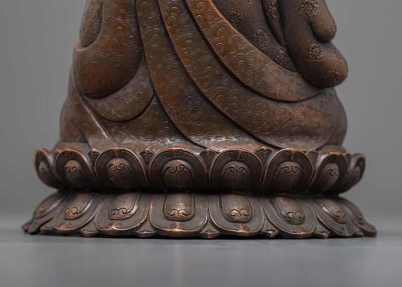 Ksitigarbha Bodhisattva Statue | Embrace Serenity with our Oxidized Sculpture