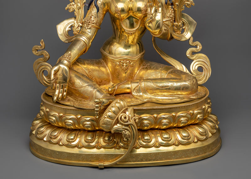 Majestic The Green Tara Statue | Immerse in Divine Protection with Ma Tara