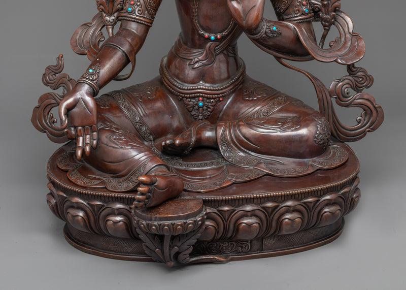 Tara The Green Goddess Sculpture | Experience Divine Compassion and Protection