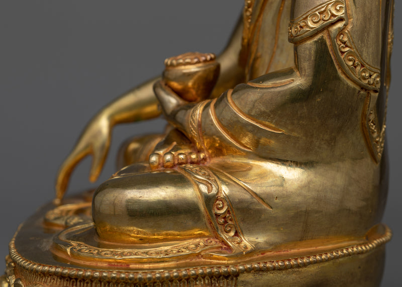 Timeless Serenity: Shakyamuni Buddha Mantra Statue | Buddhist Himalayan Art