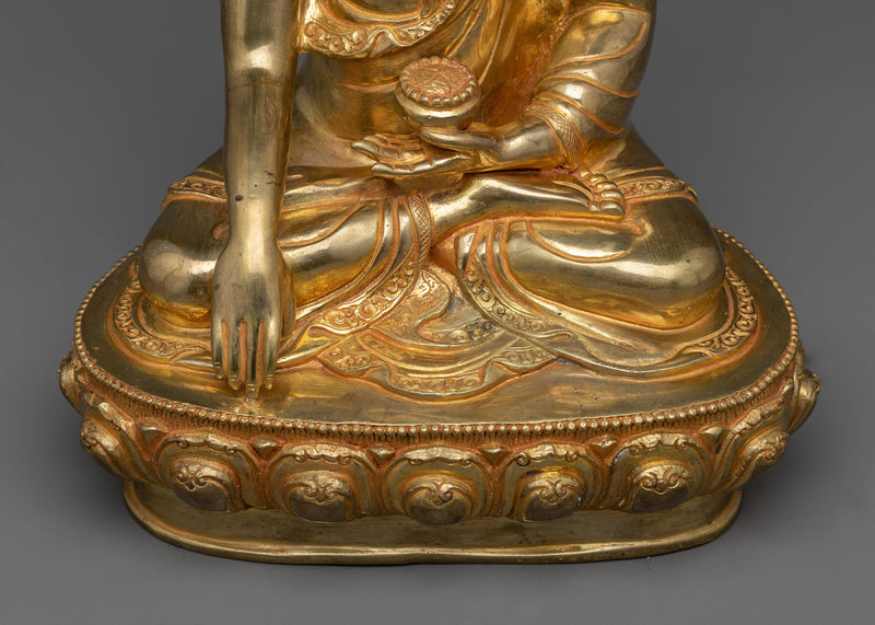 Timeless Serenity: Shakyamuni Buddha Mantra Statue | Buddhist Himalayan Art