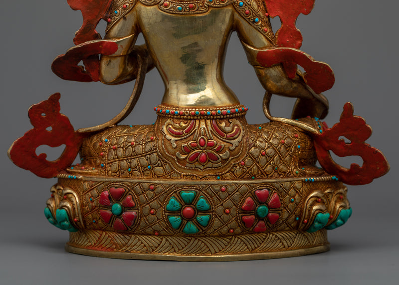 Embrace Compassion with Our Green Tara Mother Statue | Himalayan Buddhist Sculptures