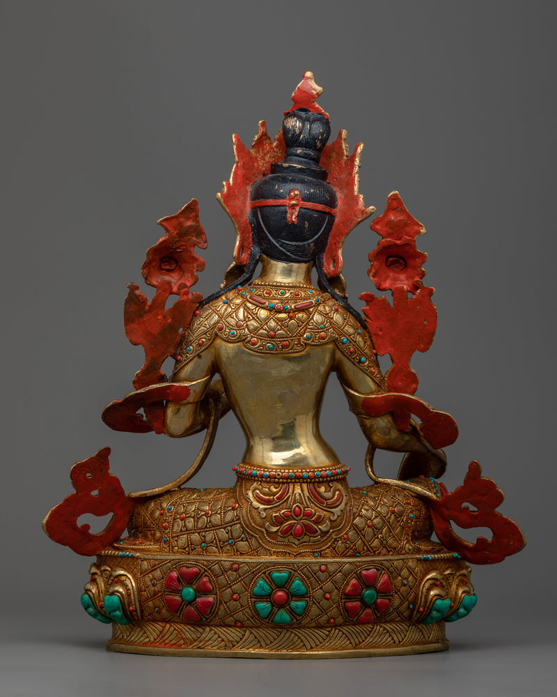 Embrace Compassion with Our Green Tara Mother Statue | Himalayan Buddhist Sculptures