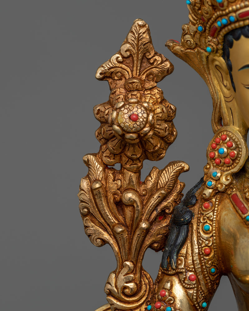Embrace Compassion with Our Green Tara Mother Statue | Himalayan Buddhist Sculptures
