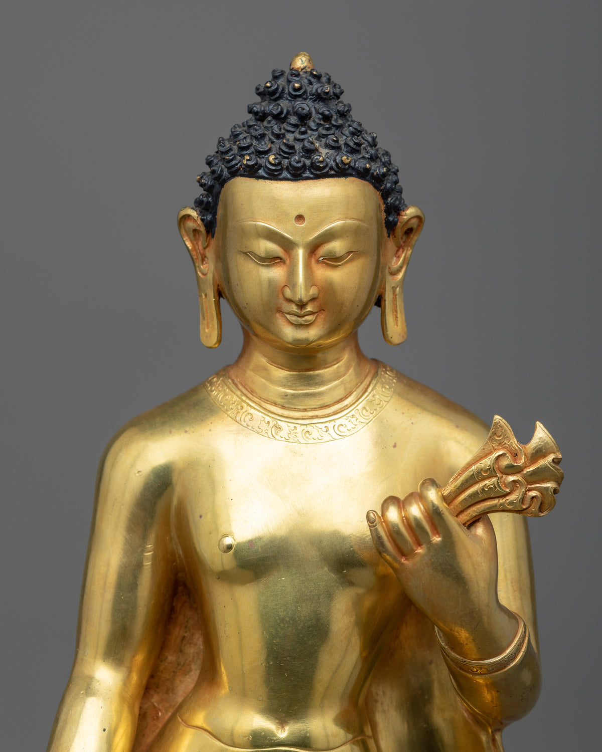 Standing Shakyamuni Buddha Artwork | Experience Enlightenment with Gold Gilded Statue