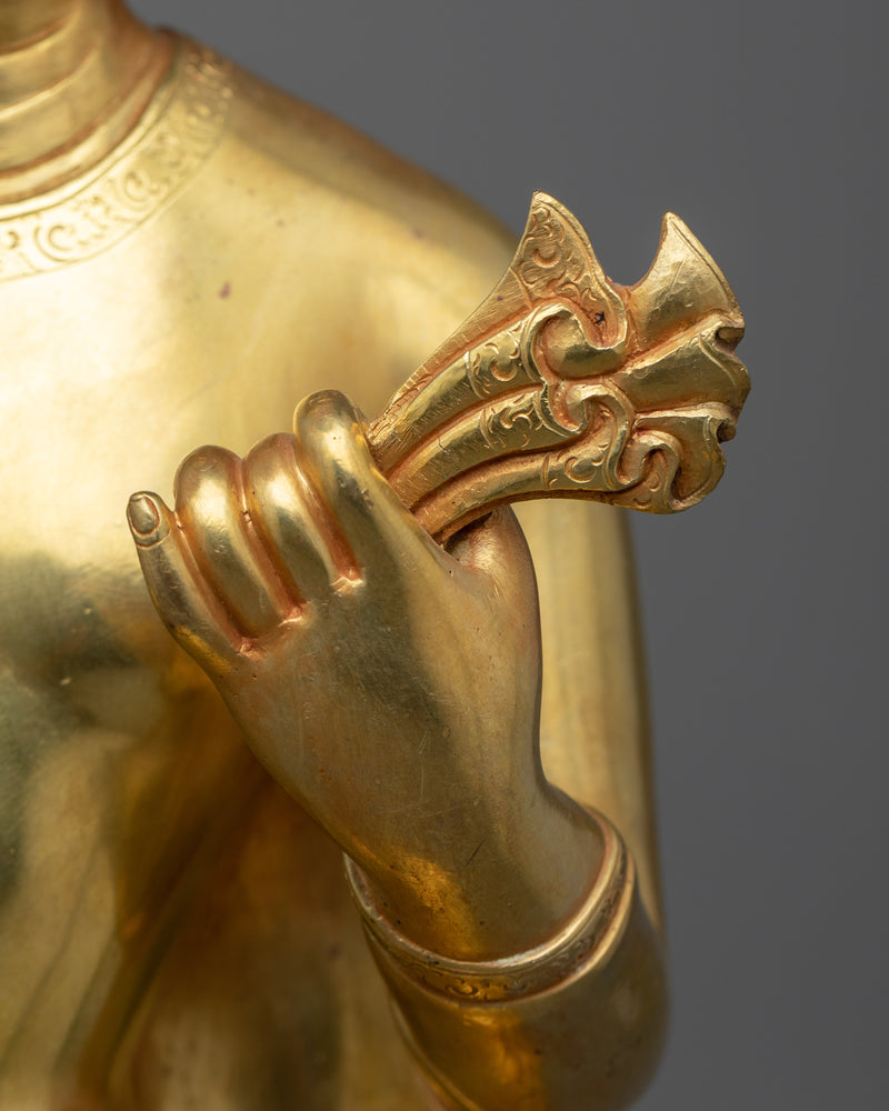 Standing Shakyamuni Buddha Artwork | Experience Enlightenment with Gold Gilded Statue