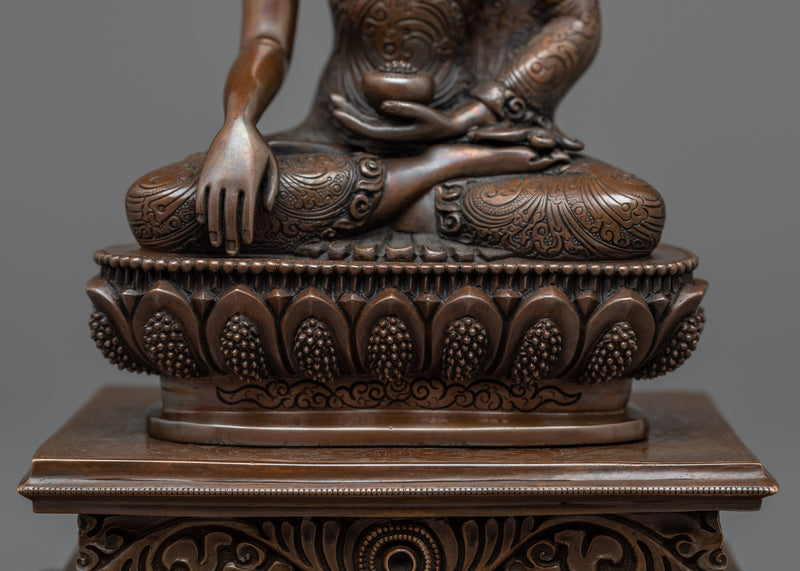 Radiate Peace with Our Buddha Yard Statue | Shakyamuni on Throne Sculpture