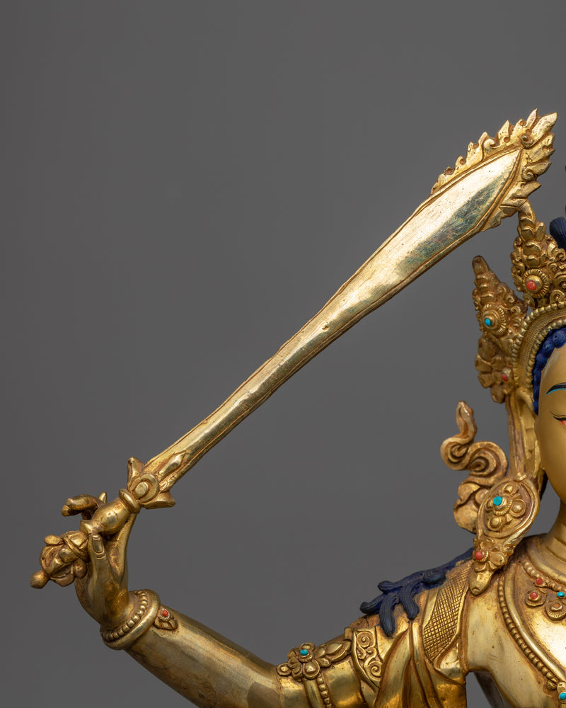 Majestic Manjushri Art | Elevate Your Space with Buddhism Deity of Wisdom