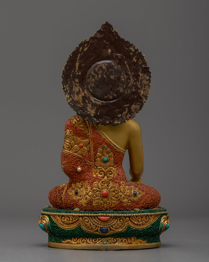 Buddha Shakyamuni Siddhartha Gautama Sculpture | The Enlightened One in Golden Brilliance