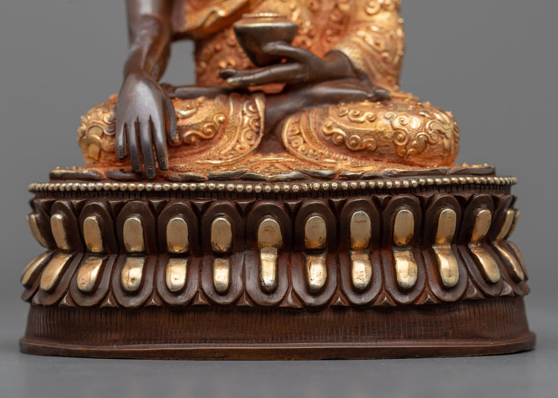 Shakyamuni Buddha on Lotus Seat Statue | Buddhist Sacred Sculpture